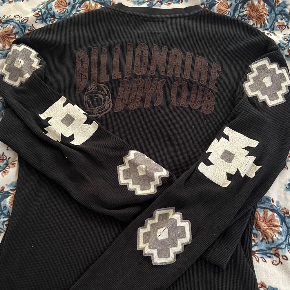 Billionaire Boys Club waffle Pullover Black arch embroidered xxl